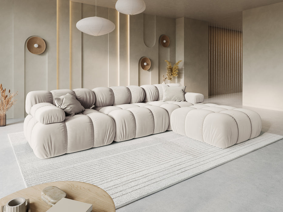 Velvet three-seater sofa Bellis