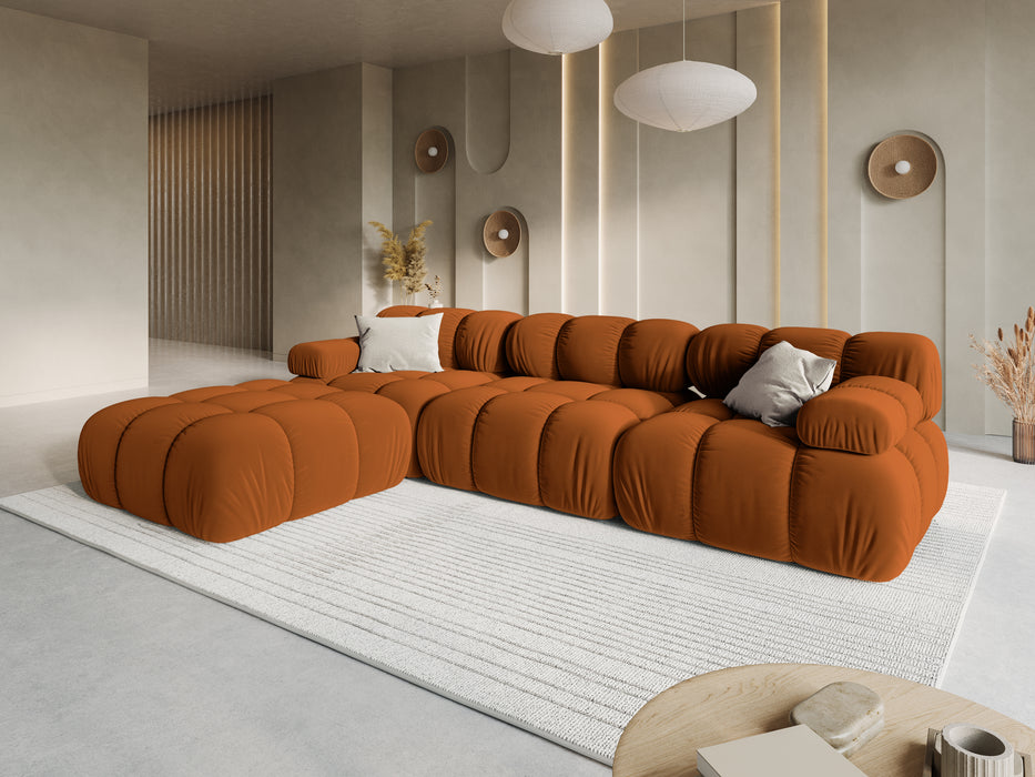 Velvet modular sofa Bellis
