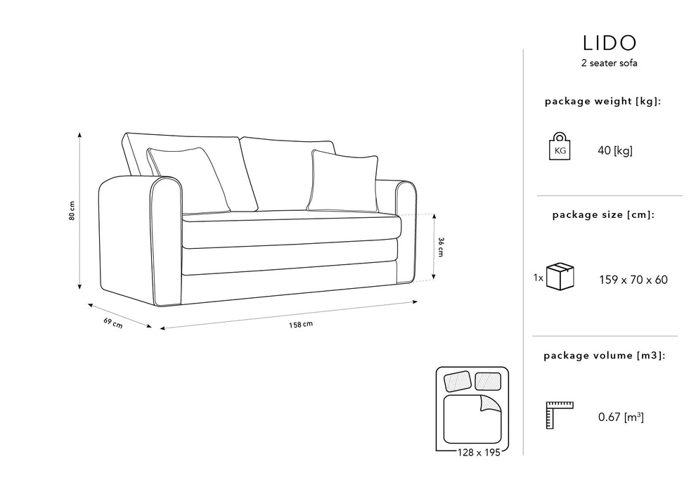 Lido double sofa bed