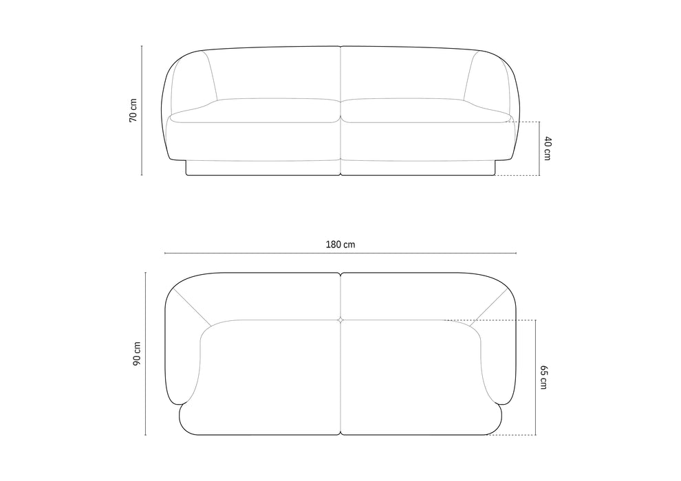 Dvivietė šenilo sofa Miley