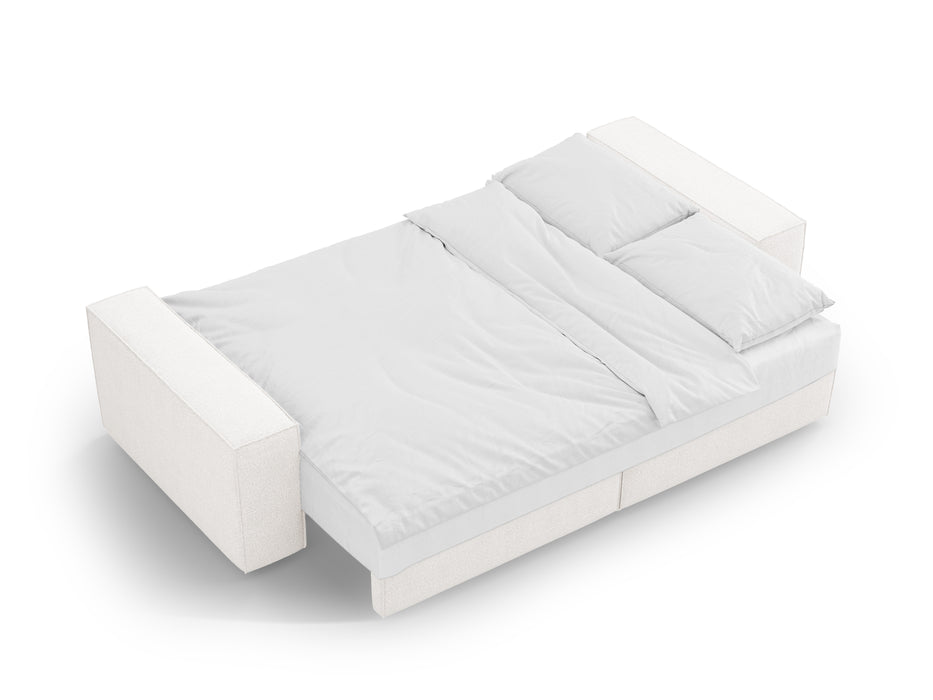 Boucle sofa bed Jodie with bedding box