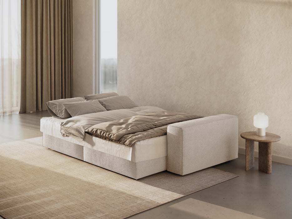Boucle sofa bed Jodie with bedding box
