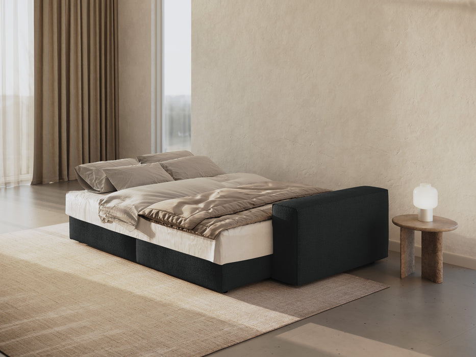 Boucle sofa bed Jodie with bedding box