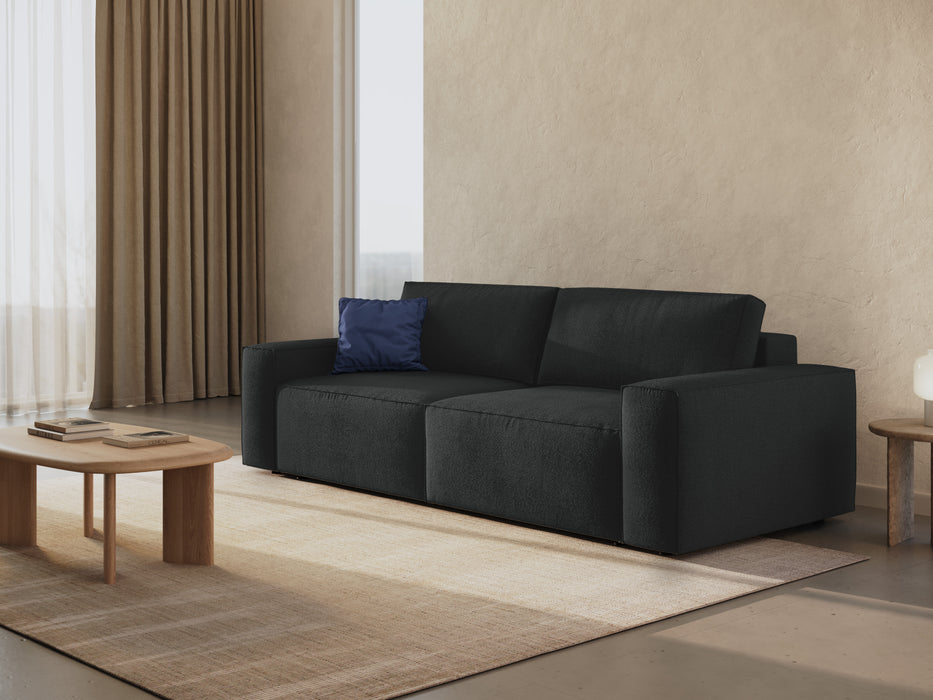 Boucle sofa bed Jodie with bedding box