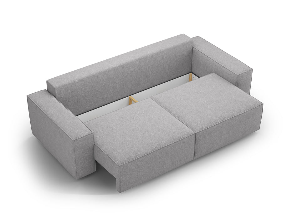 Boucle sofa bed Jodie with bedding box