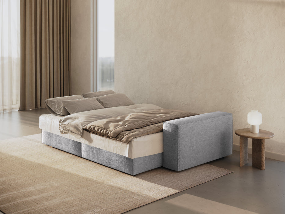Boucle sofa bed Jodie with bedding box
