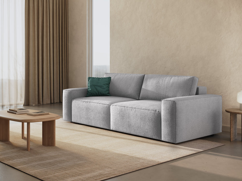 Boucle sofa bed Jodie with bedding box