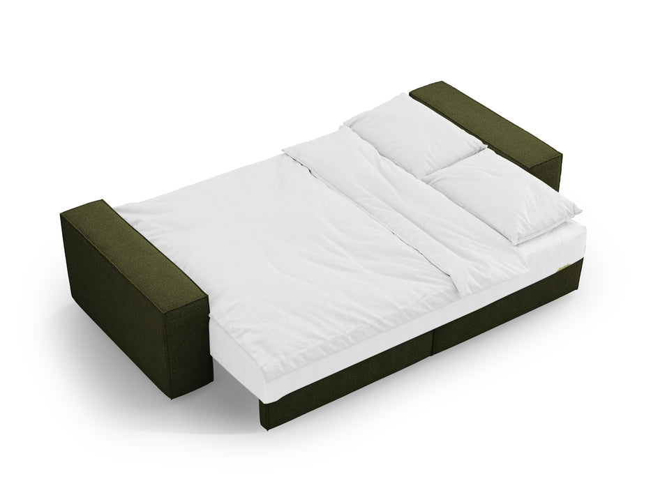 Boucle sofa bed Jodie with bedding box