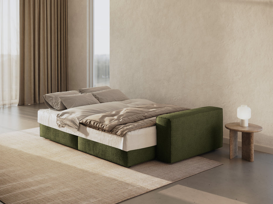 Boucle sofa bed Jodie with bedding box
