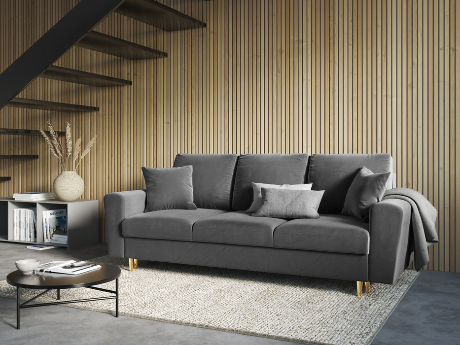 Velveto trivietė sofa Moghan
