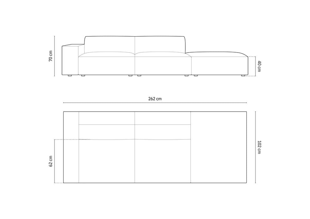 Trivietė sofa Jodie