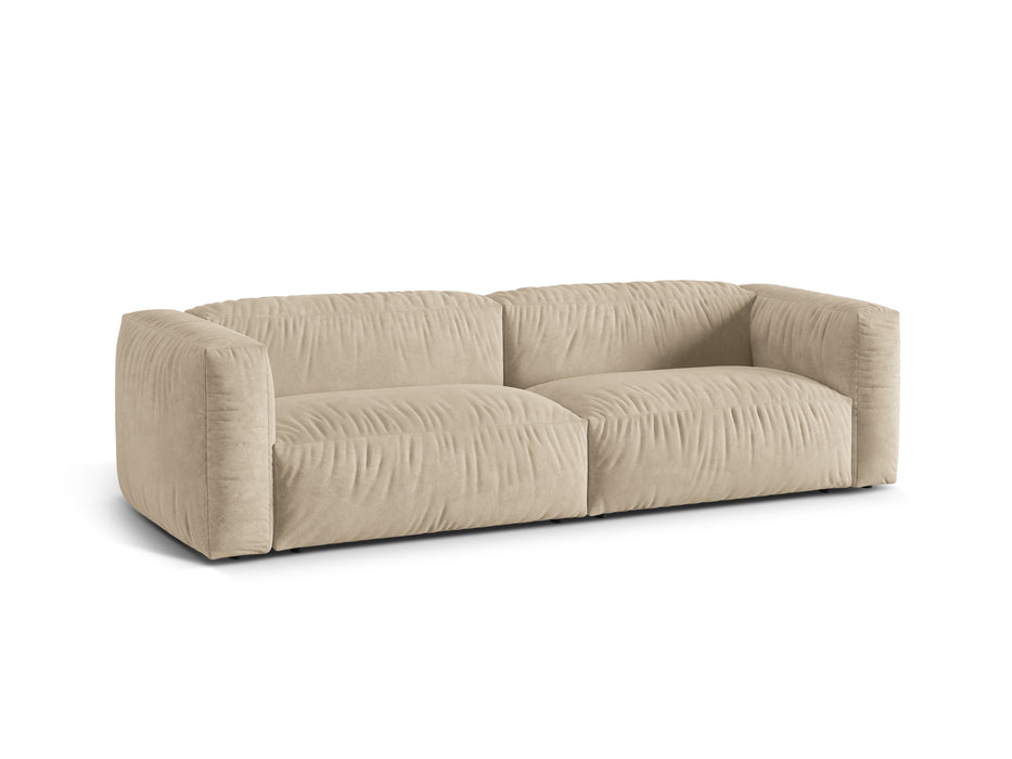 Velvet three-seater sofa Martina