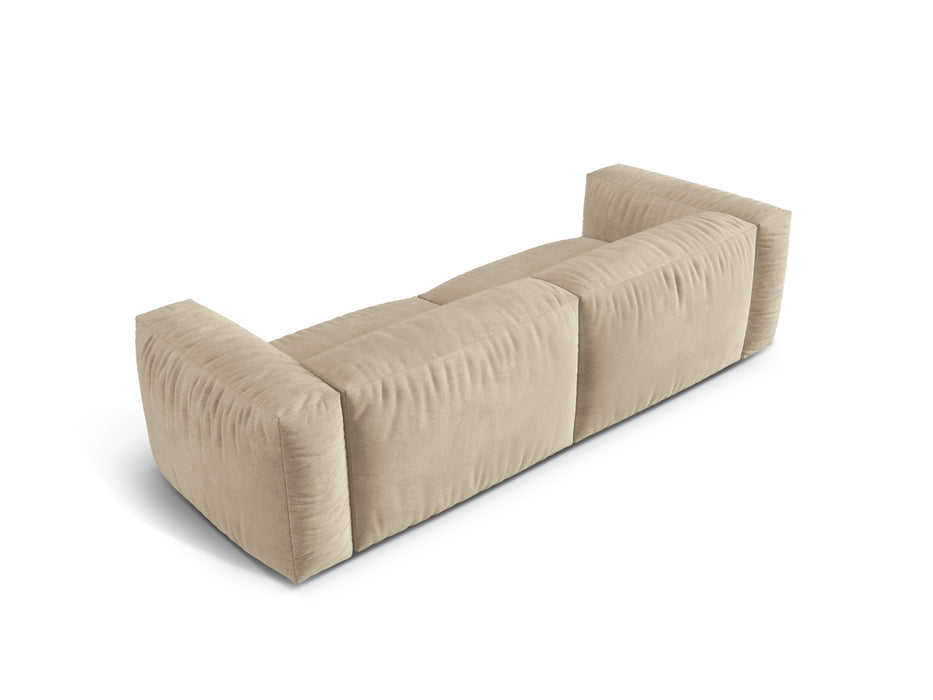 Velvet three-seater sofa Martina