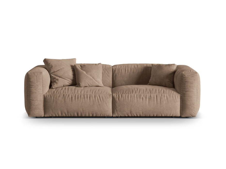 Velvet three-seater sofa Martina