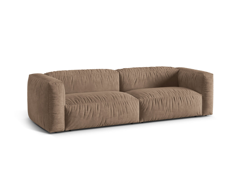 Velvet three-seater sofa Martina