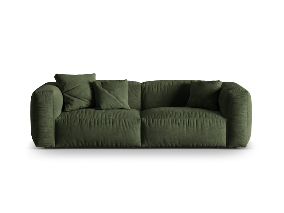 Velvet three-seater sofa Martina