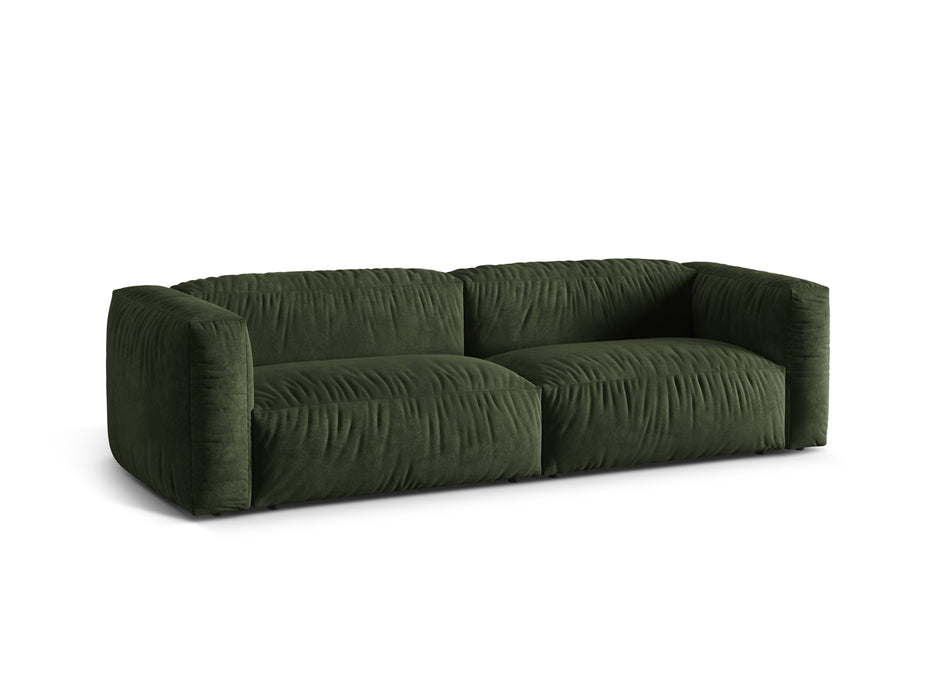 Velvet three-seater sofa Martina