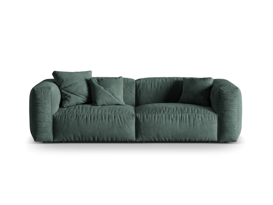 Velvet three-seater sofa Martina