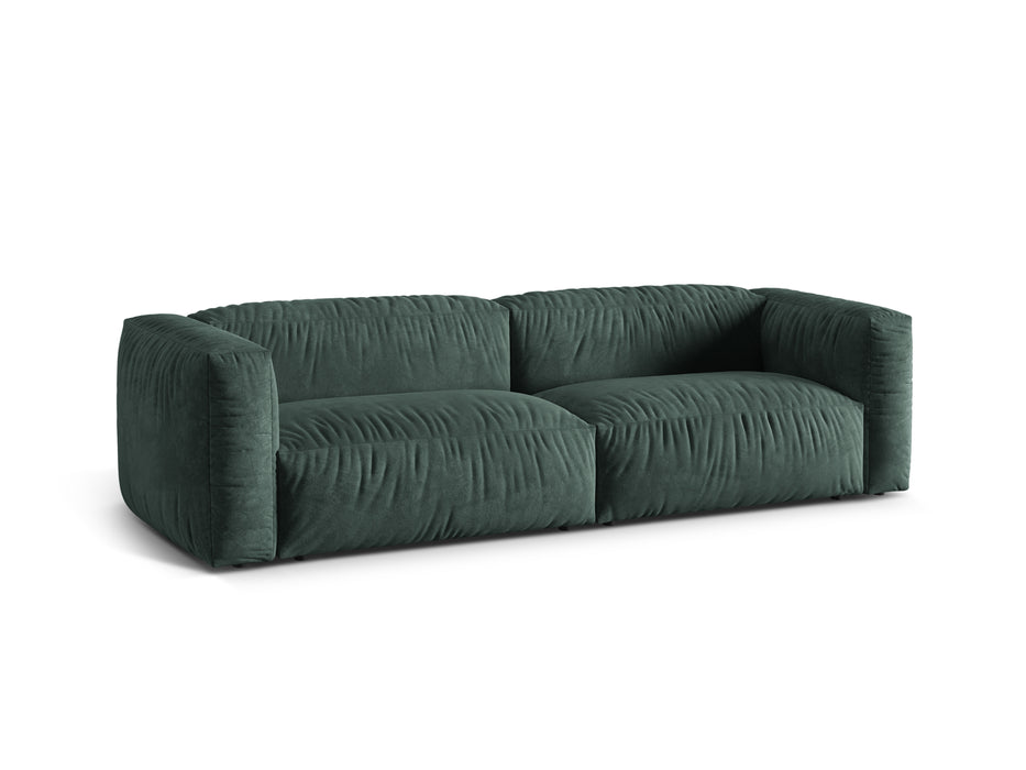 Velvet three-seater sofa Martina