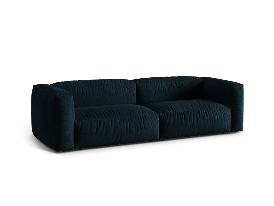 Velvet three-seater sofa Martina