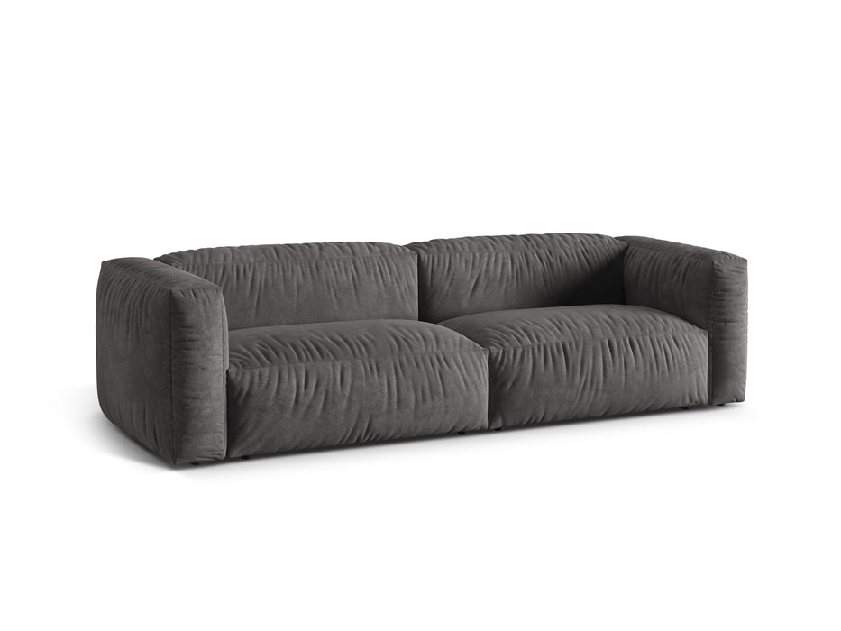 Velvet three-seater sofa Martina