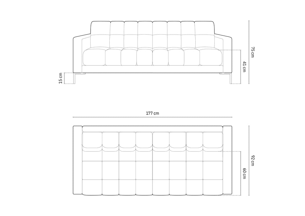 Trivietė sofa Mamaia