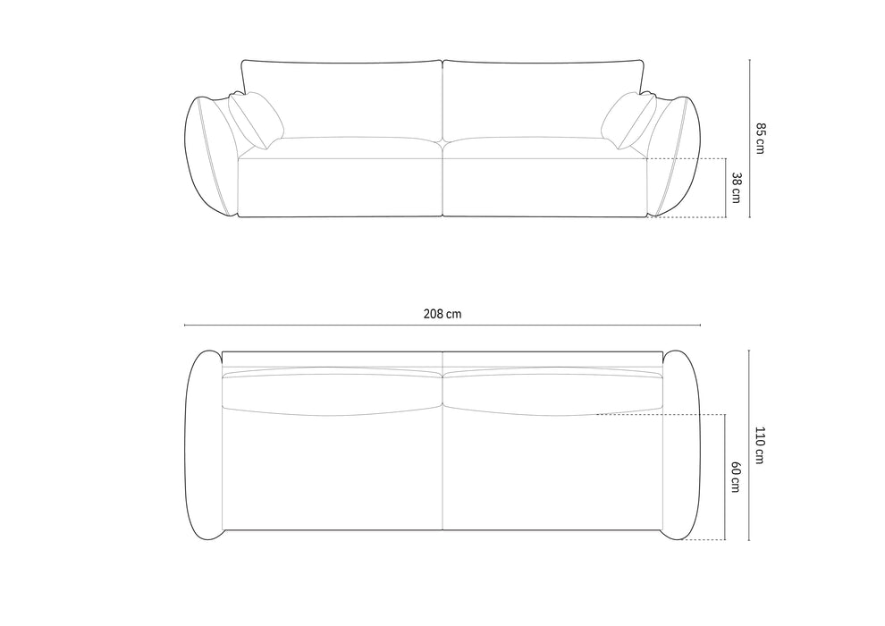 Three-seater sofa Kaelle