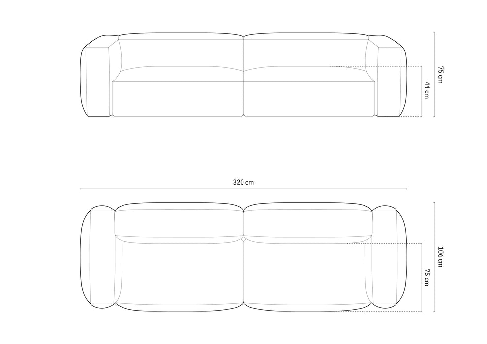 Four-seater sofa Martina