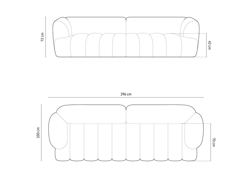 Keturvietė modulinė sofa Harry