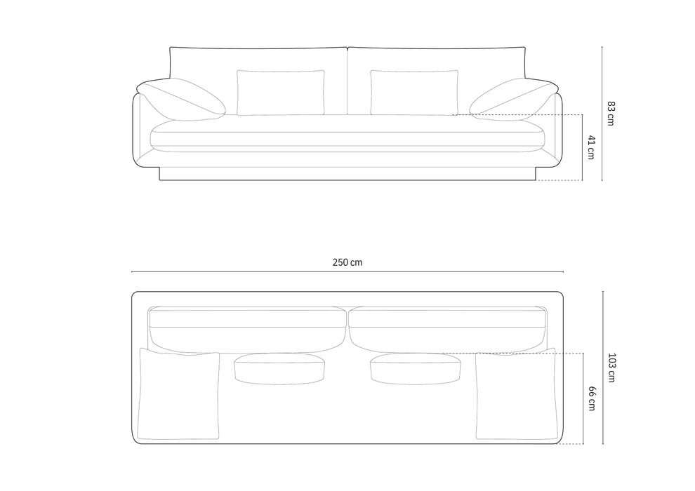 Keturvietė šenilo sofa Torino