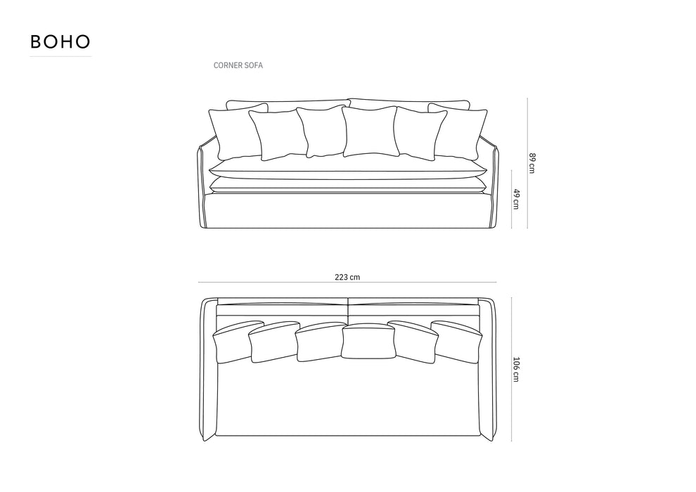 Velvet sofa Boho
