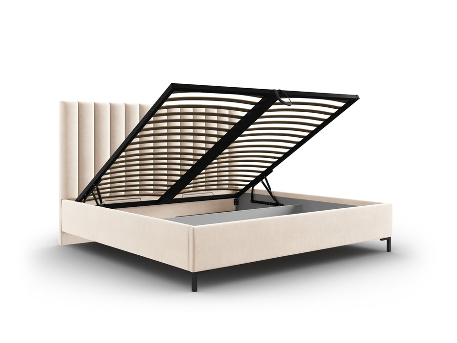 Velvet bed with bedding box Allison