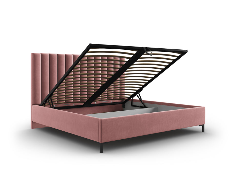 Velvet bed with bedding box Allison