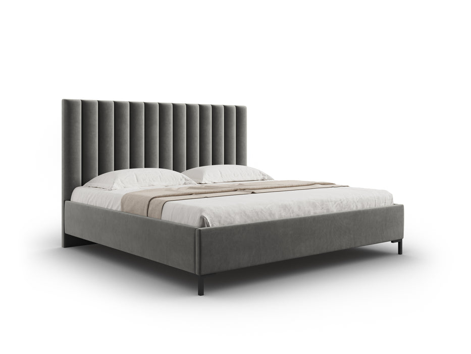 Velvet bed with bedding box Allison