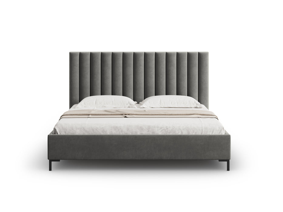 Velvet bed with bedding box Allison