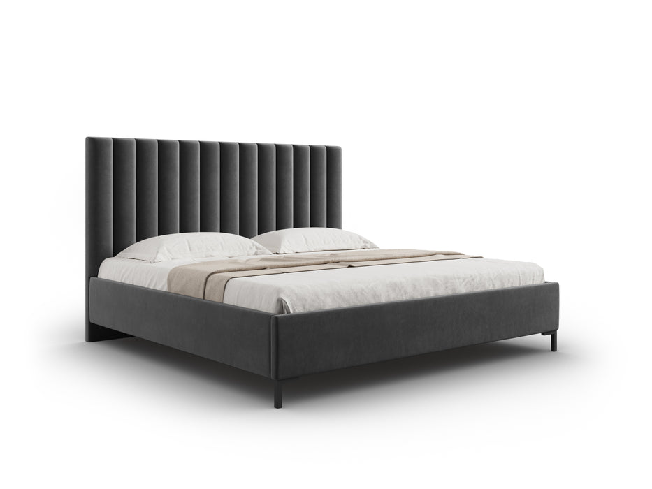 Velvet bed with bedding box Allison