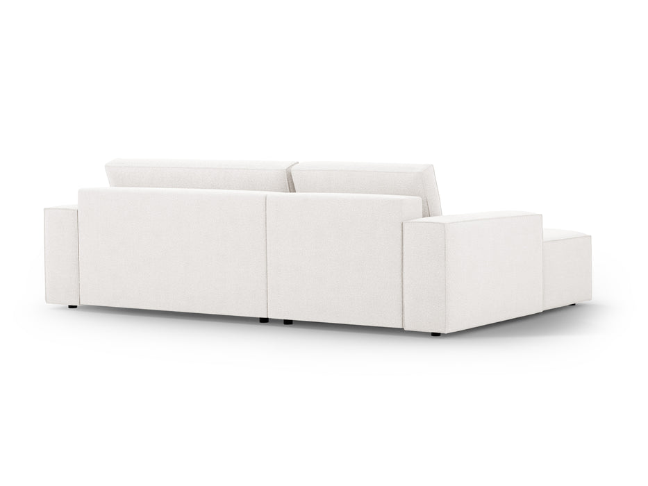 Kampinė bouclé sofa-lova su dėže Jodie