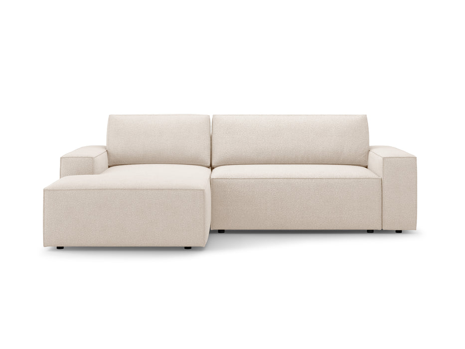 Kampinė bouclé sofa-lova su dėže Jodie