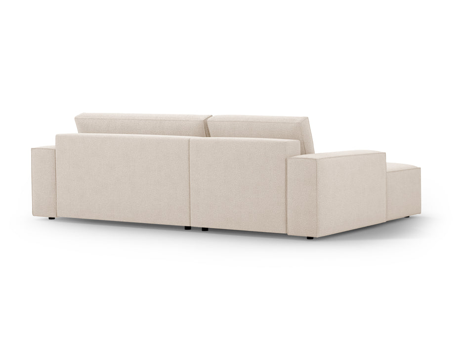 Kampinė bouclé sofa-lova su dėže Jodie
