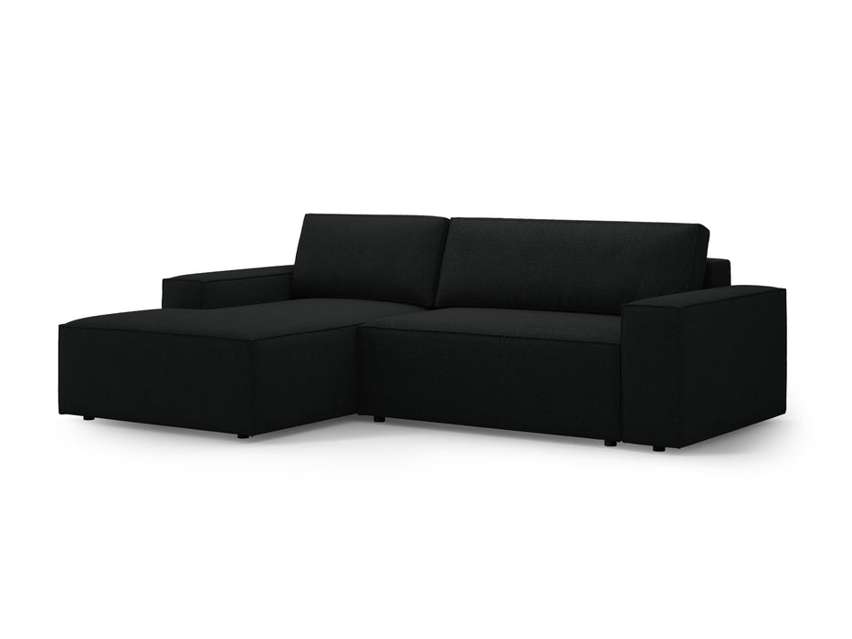 Kampinė bouclé sofa-lova su dėže Jodie