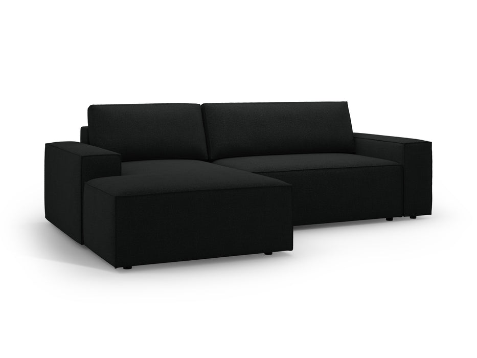 Kampinė bouclé sofa-lova su dėže Jodie
