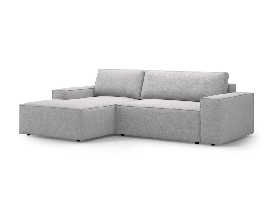Kampinė bouclé sofa-lova su dėže Jodie