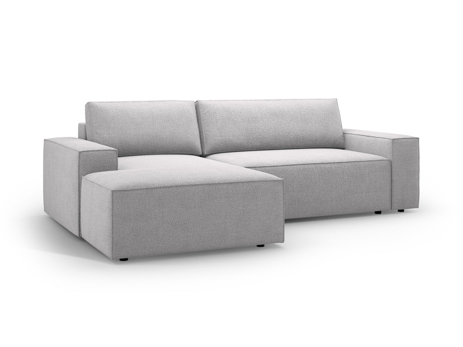 Kampinė bouclé sofa-lova su dėže Jodie