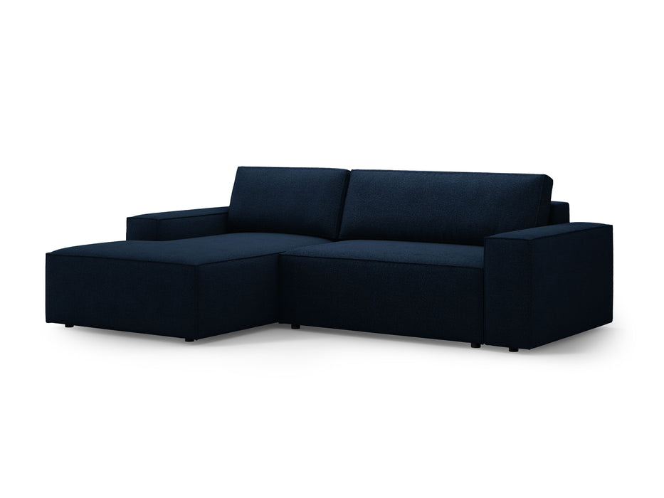 Kampinė bouclé sofa-lova su dėže Jodie