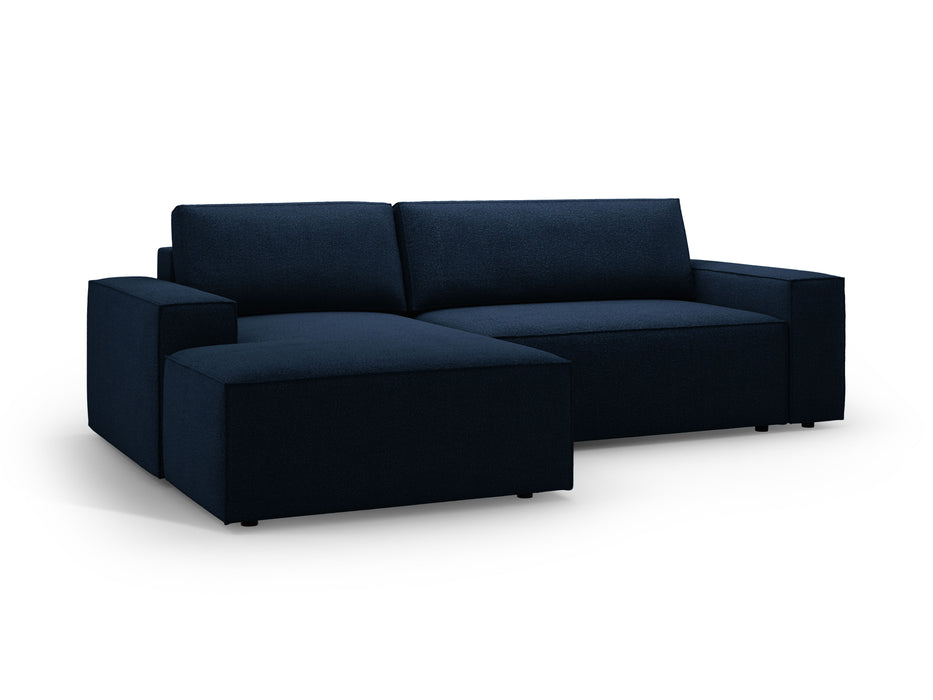 Kampinė bouclé sofa-lova su dėže Jodie
