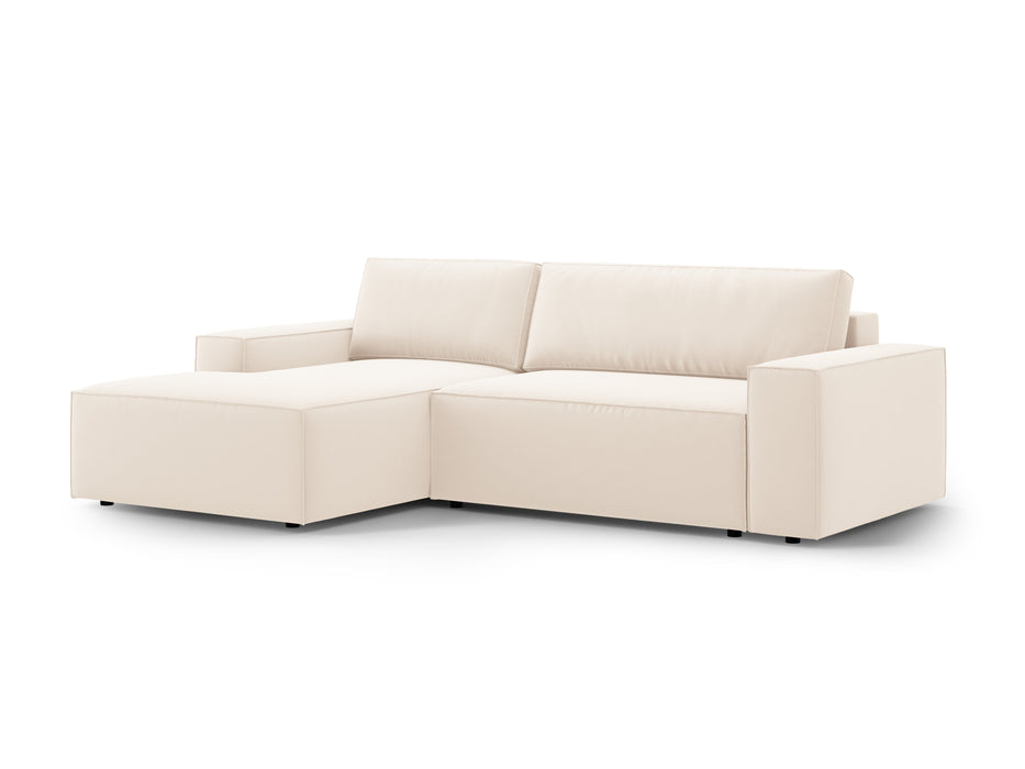 Velveto kampinė sofa-lova su dėže Jodie