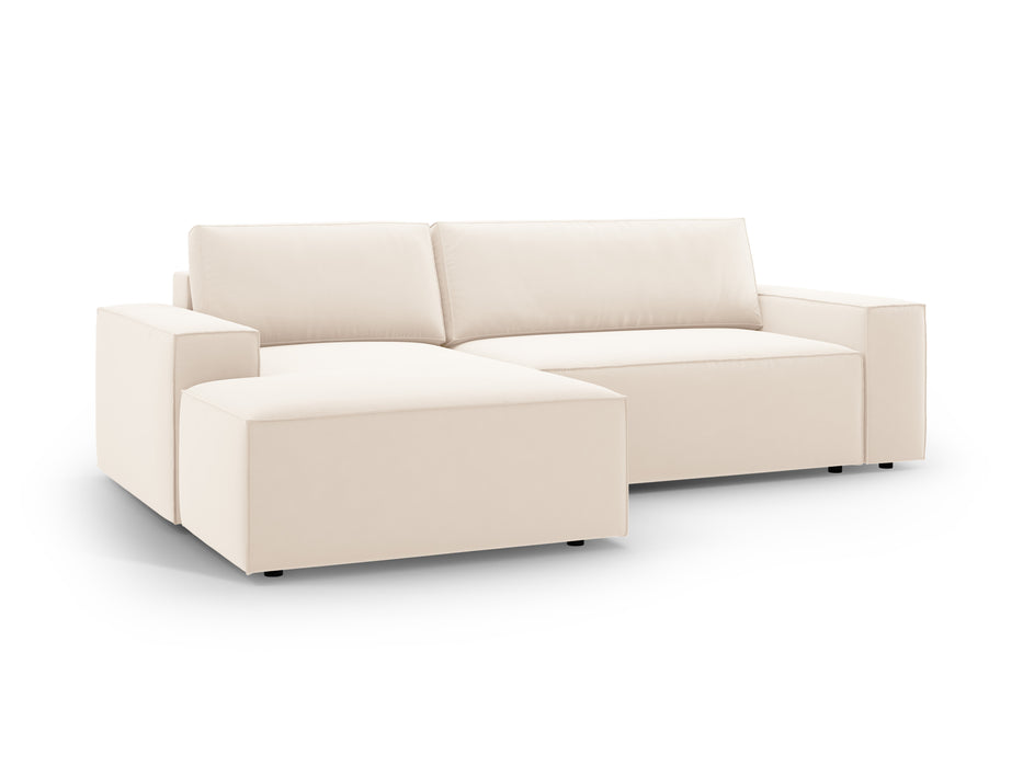 Velveto kampinė sofa-lova su dėže Jodie