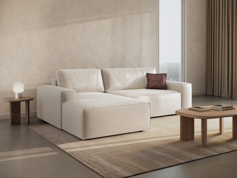 Velveto kampinė sofa-lova su dėže Jodie