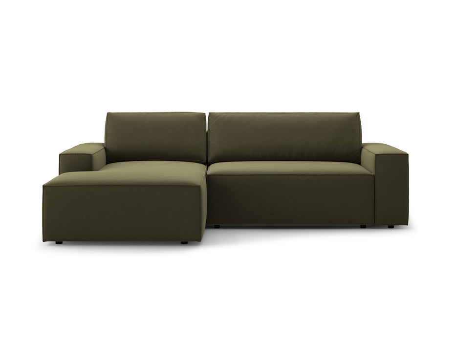 Velveto kampinė sofa-lova su dėže Jodie