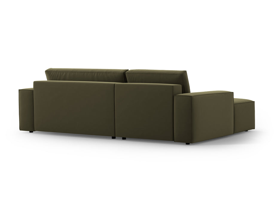 Velveto kampinė sofa-lova su dėže Jodie